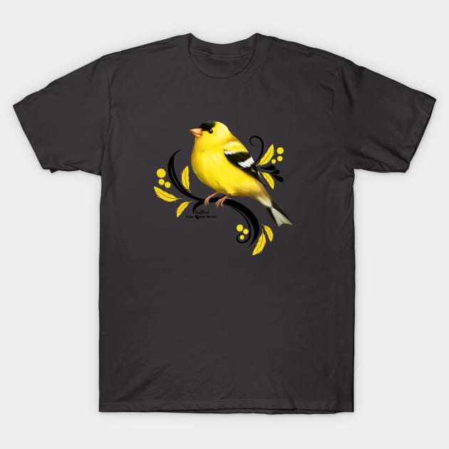 Goldfinch T-Shirt by Sylvanmistart